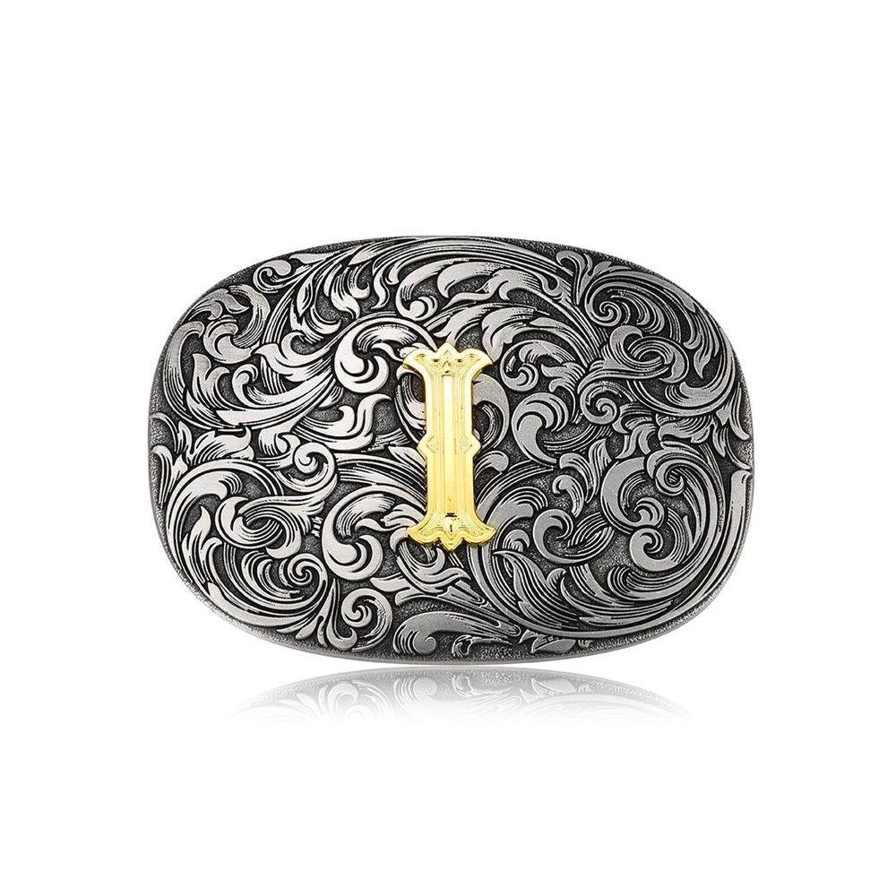 4867 Western Cowboy Belt Buckle Initial Letters ABCDEFG to Z Belt Buckle